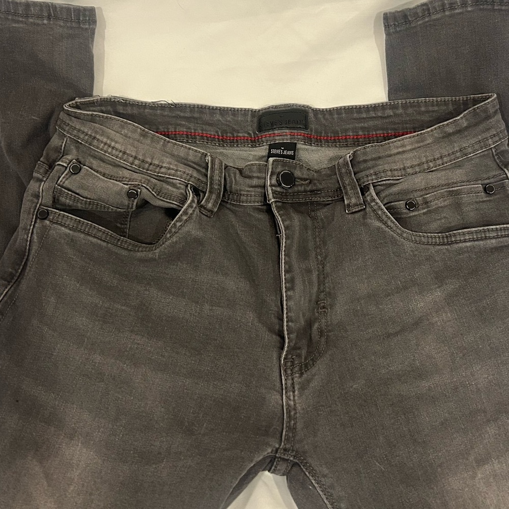 Steve’s Jeans- Stylish Gray Slim Fit Jeans for Men. 32x32. VGUC